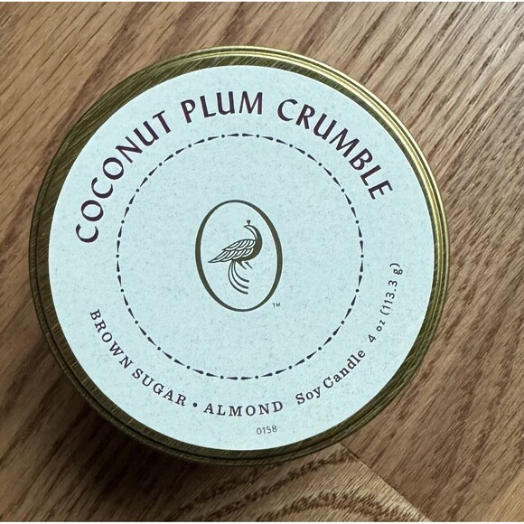NEW Opalhouse Coconut Plum Crumble Scented Brown sugar & Almond‎ Soy Candle 4 Oz - Picture 2 of 4